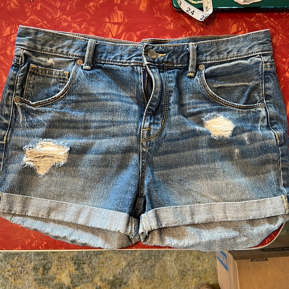Boyfriend midi denim shorts